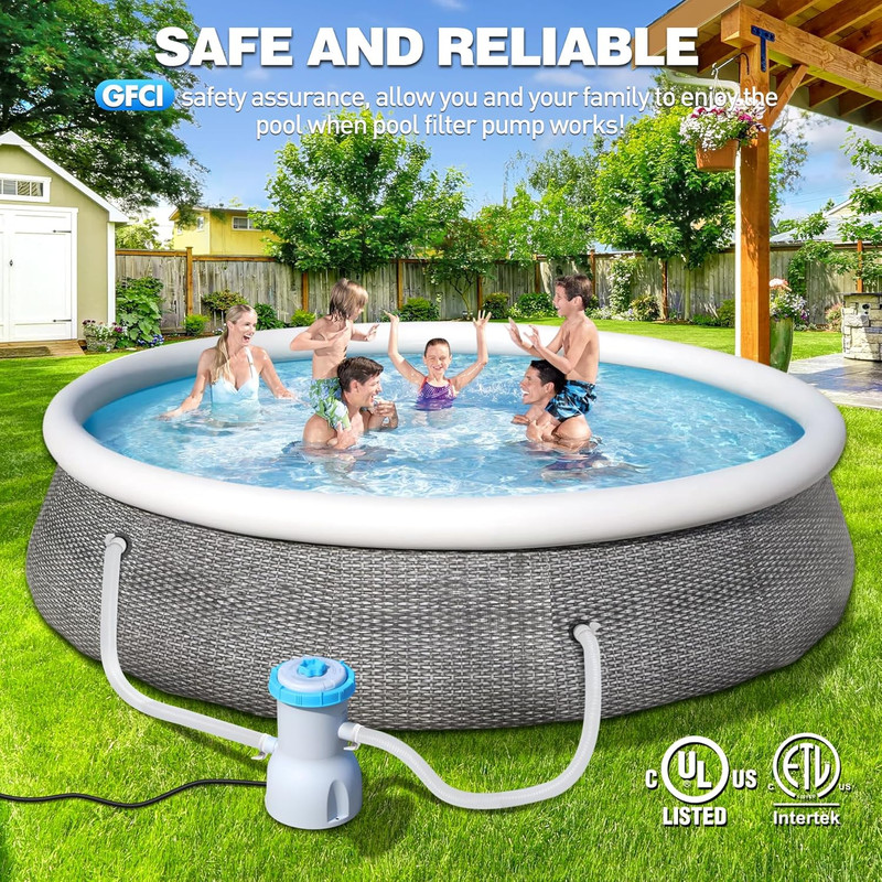 800 GPH above Ground Pool Filter Pump, Energy-Saving Pool Cartridge Filter Pump gallery