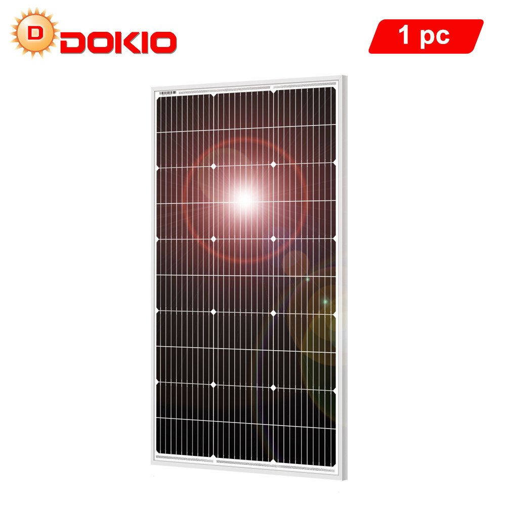 Dokio 100w 200w Rigid Monocrystalline Solar Panel Kit for Home/RV/Boat/Battery gallery