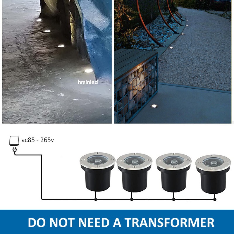 LED Underground Light Garden Path Floor Buried Yard Spot Landscape AC85-265V gallery