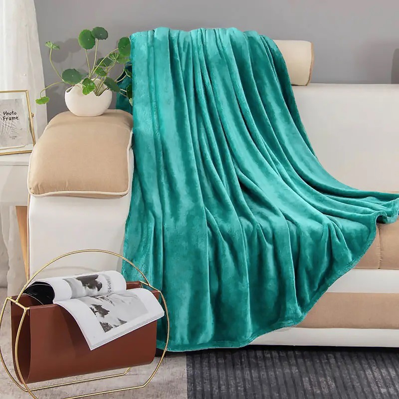 Solid Flannel Throw Plush Cozy Super Soft Bed Blanket: All Sizes Available gallery