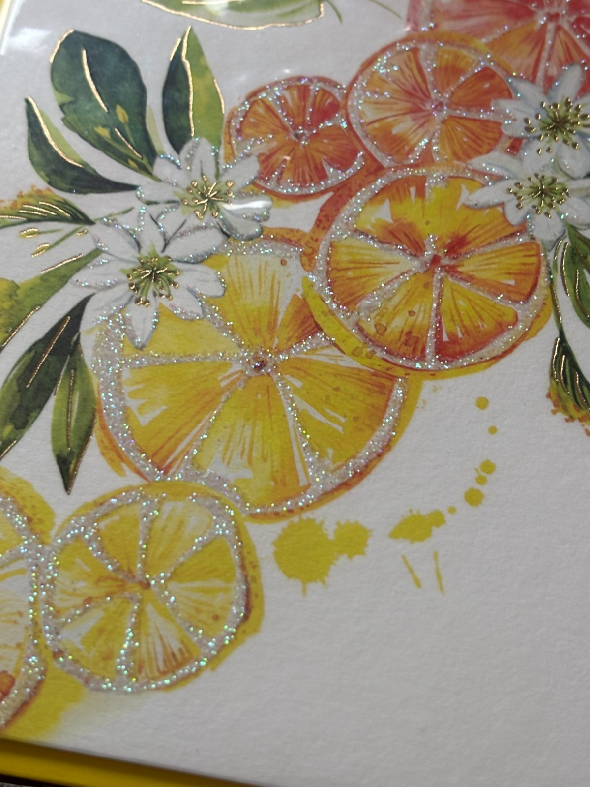 Papyrus Greeting Card Note BLANK All Occasion Lemon Citrus Orange Grapefruit gallery