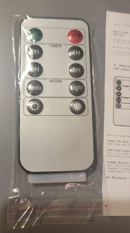 3 LED CANDLES WITH 10-KEY REMOTE N TIMER! EA TAKES 2 AA BATTERIES! NEVER USED! gallery