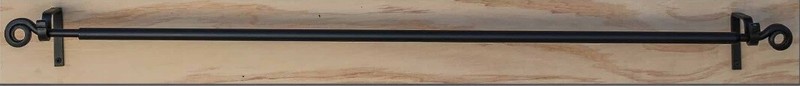 EXTRA LARGE IRON SCROLL CURTAIN ROD - Adjustable 64"-110" Amish Handcrafted USA gallery