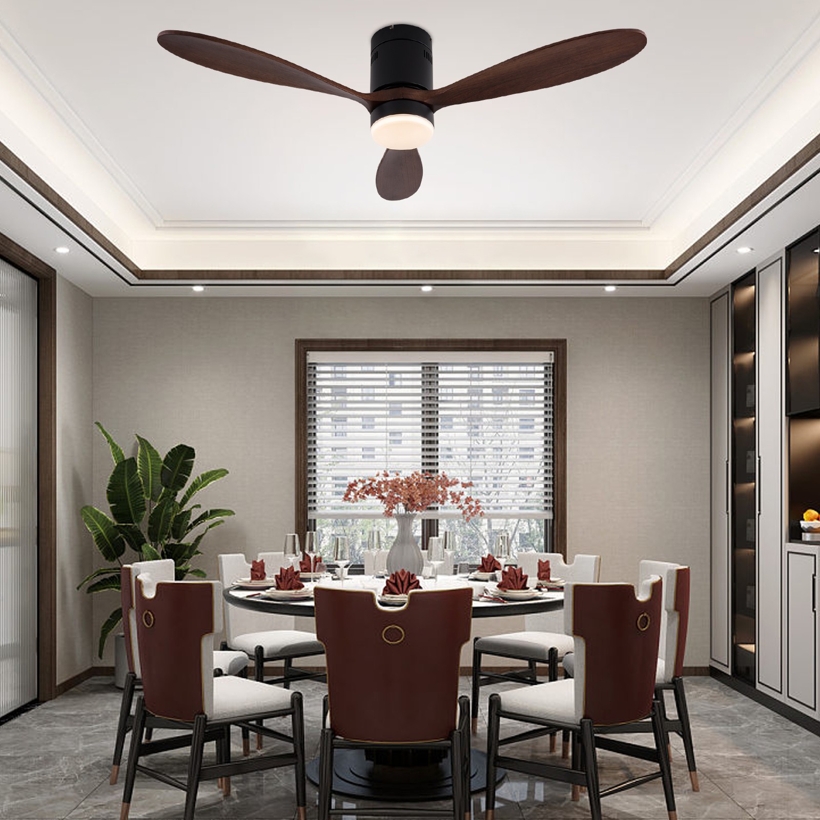 6-speed Adjustable Ceiling Fan With Dimmable Light, 52 Inch Smart Ceiling Fan gallery