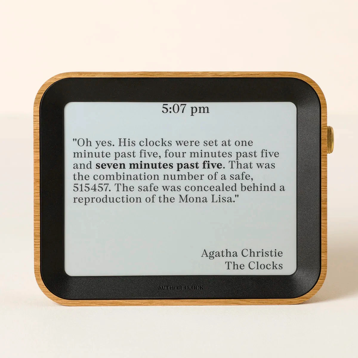 Literary Clock, Standard gallery