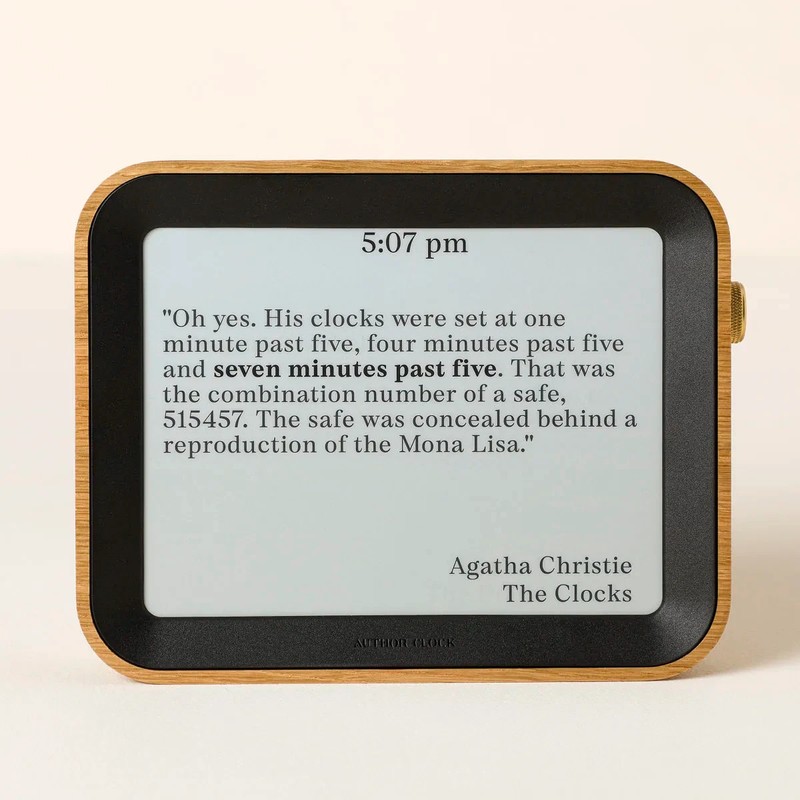 Literary Clock, Standard gallery