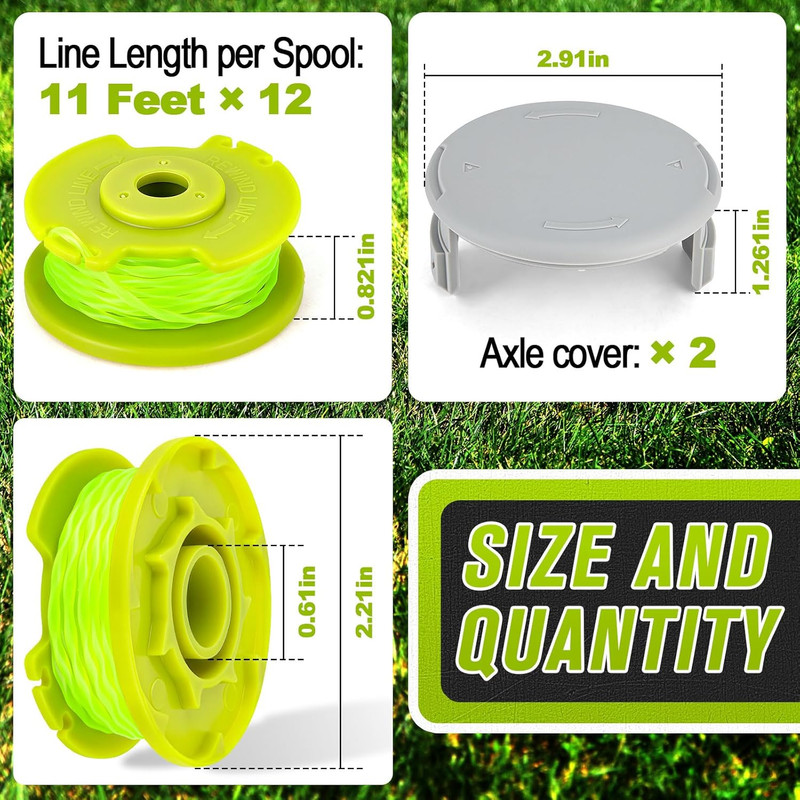 Trimmer String for Ryobi Weed Wacker String Replacement, 11FT/0.080'' Twisted St gallery