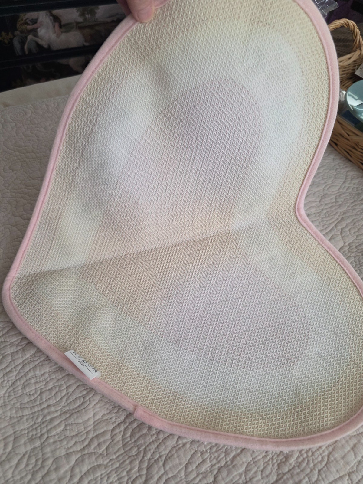Heart Shaped Shabby Chic Roses Pink White Bathroom Rug Non-slip gallery