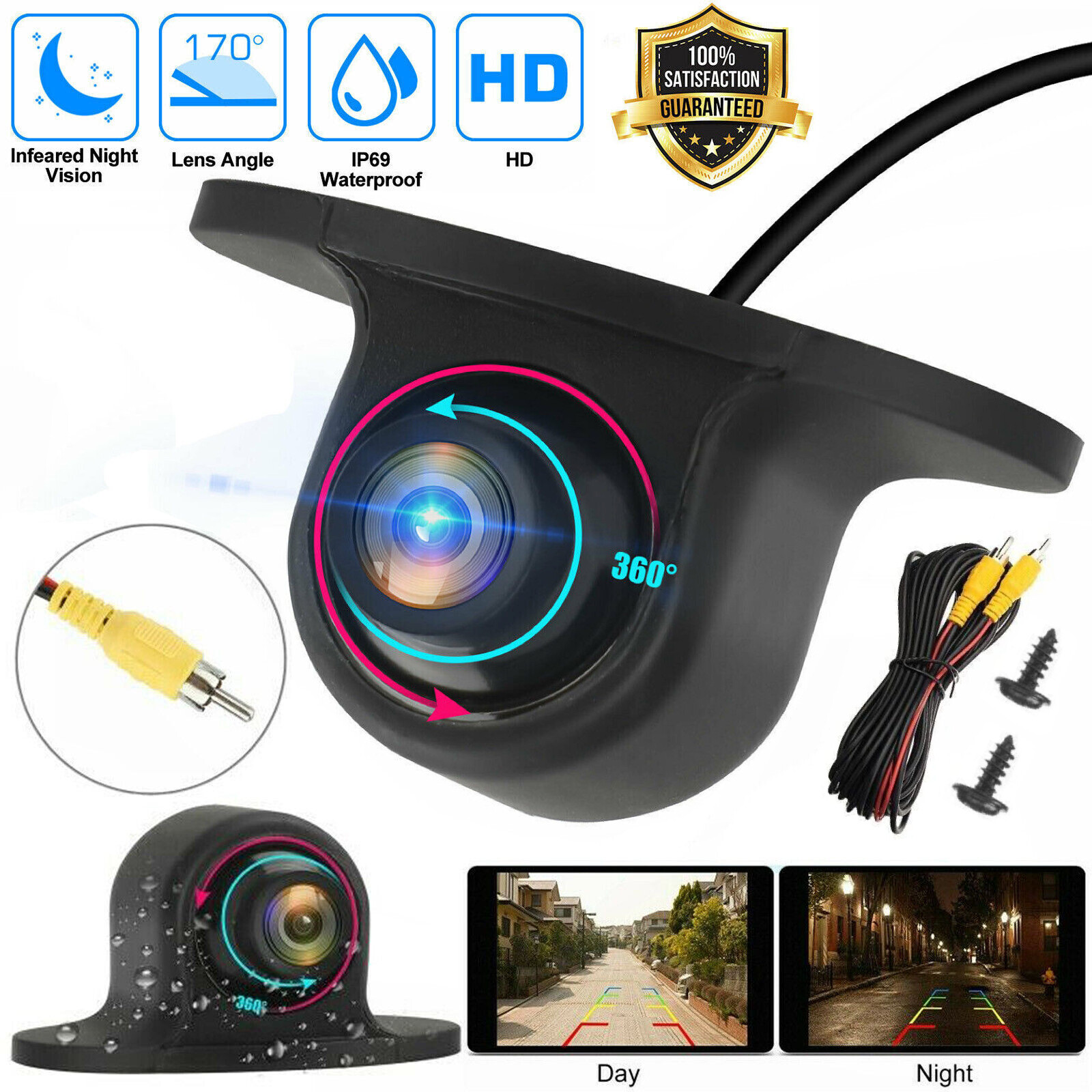 170° CMOS Car Rear/Front/Side View Backup Camera Reverse Night Vision Waterproof gallery