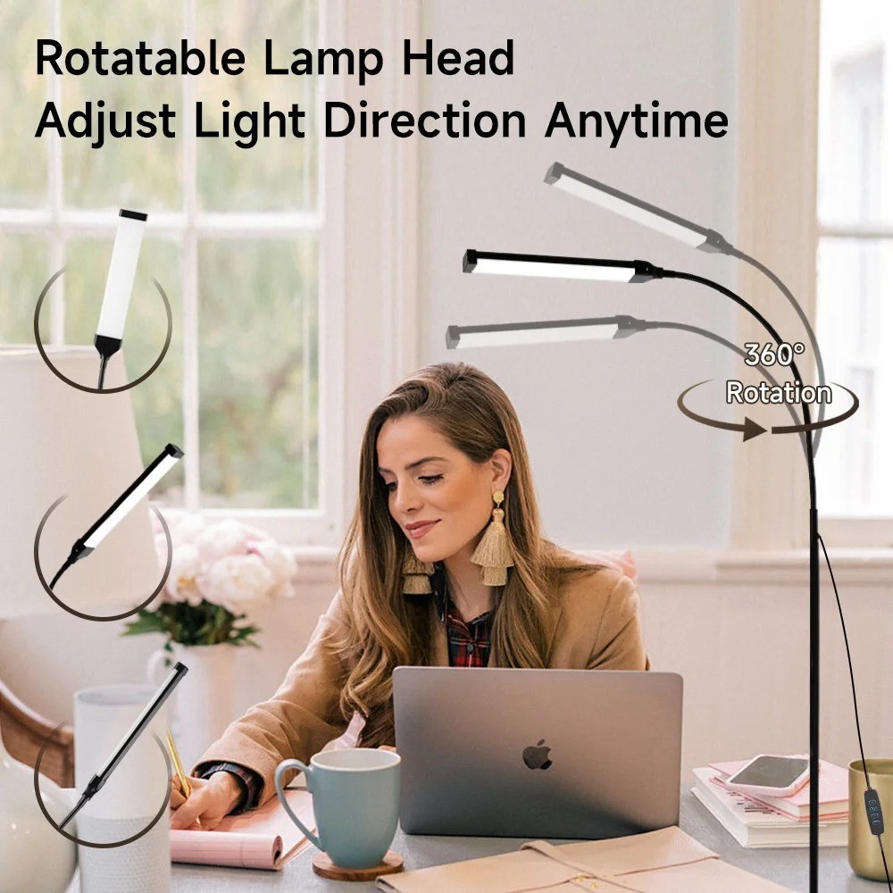 Daylight Floor Lamp Free Standing Light Reading Craft Bed Lamps Standard Bright gallery