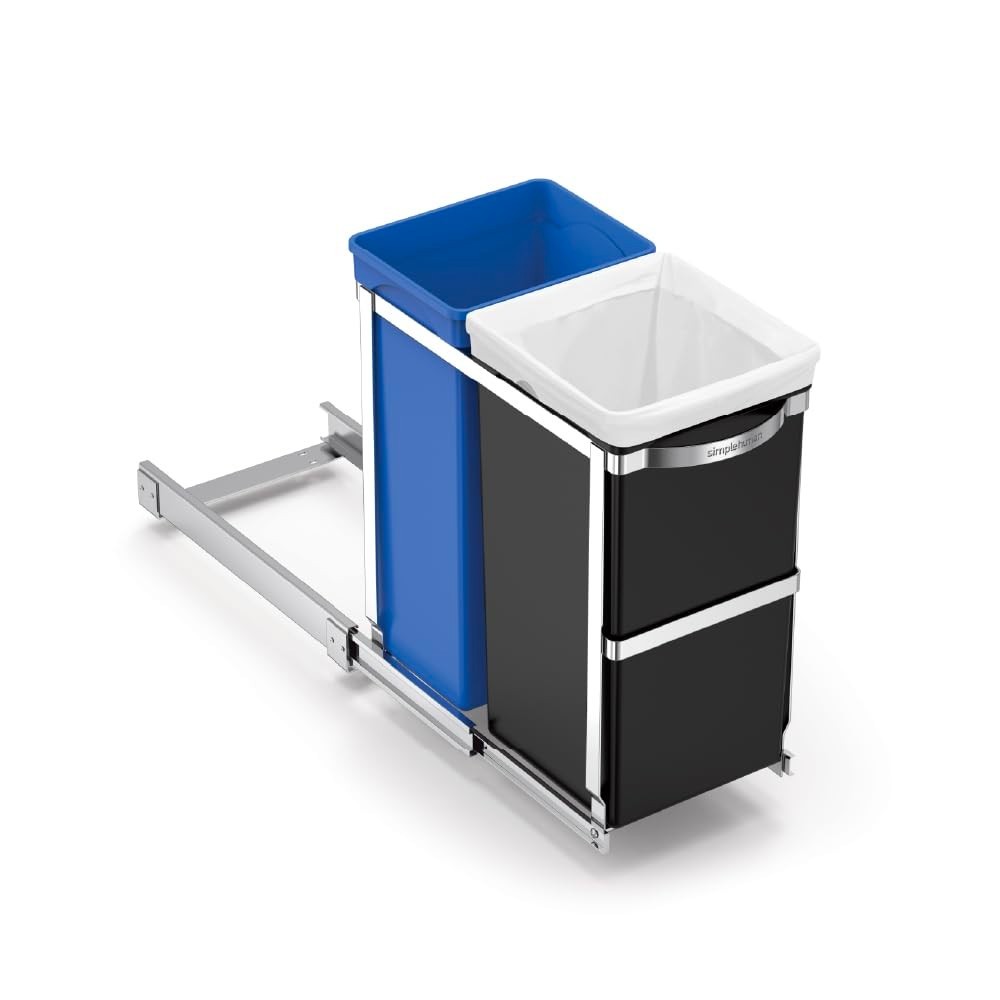 Simple Human 35L Under Counter Pull-Out Trash Can-NO INSTALLATION HARDWARE! gallery
