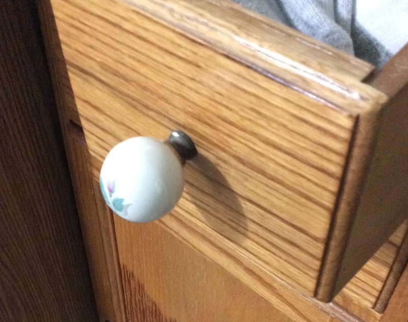 12 Round White Ceramic Drawer Pull Knobs - Rose Bud Design Plus Misc Pieces gallery