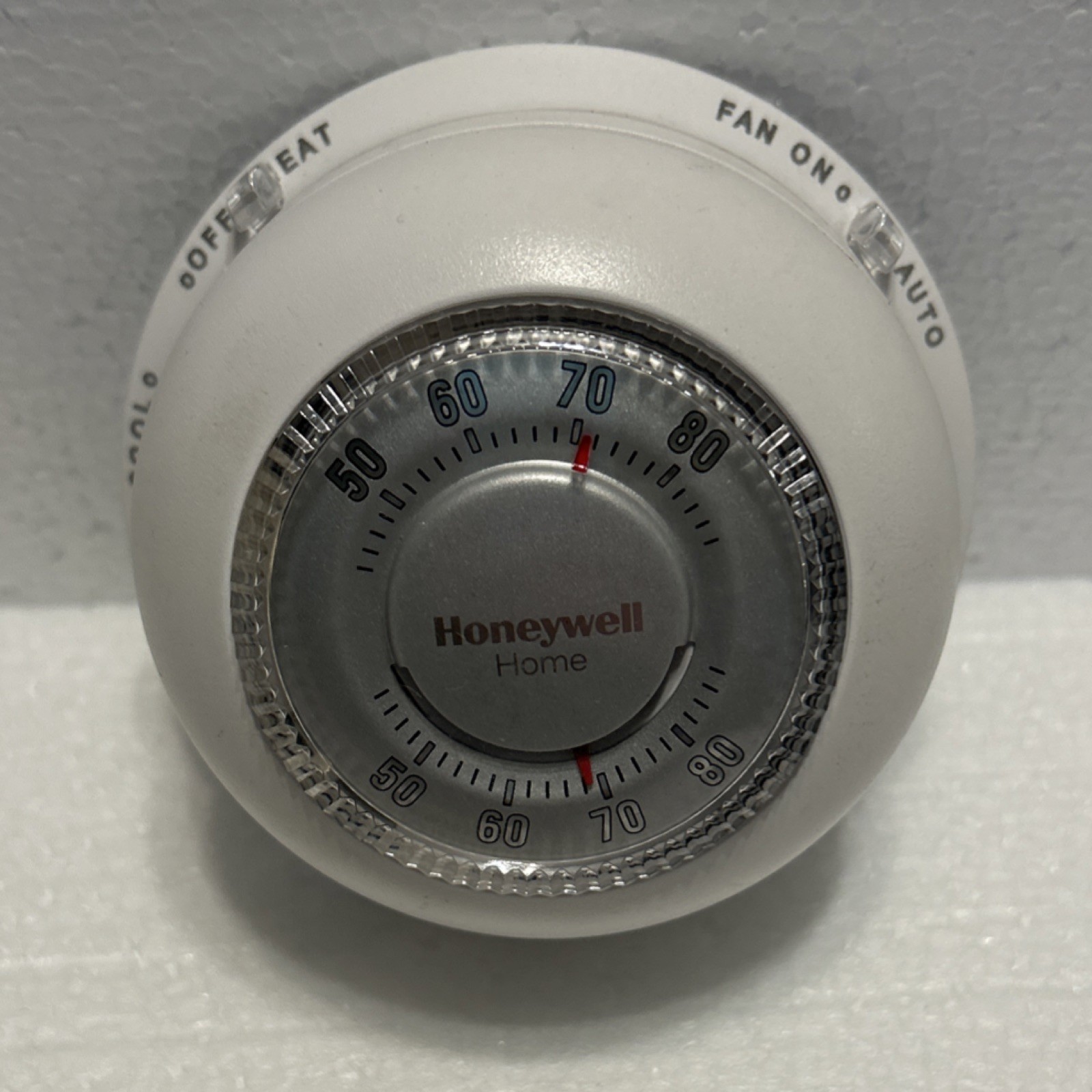 Honeywell Home Round Non-Programmable Thermostat White Heat/Cool gallery