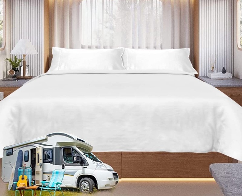 RV Bunk Bed Cot Sheets 28 x 75, 3-Piece Bed Sheets for Campers, Fits Upto 6 D... gallery