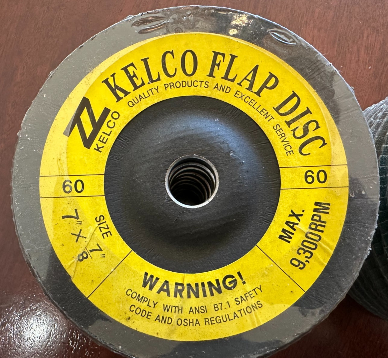 7 inch x 7/8" 60 Grit Flap Disc Grinding Wheels Fiberglass/Zircon - Lot of 10 gallery