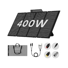 400 Watts Foldable Solar Panel, Luggable & Durable, Portable 400W Solar Charg…