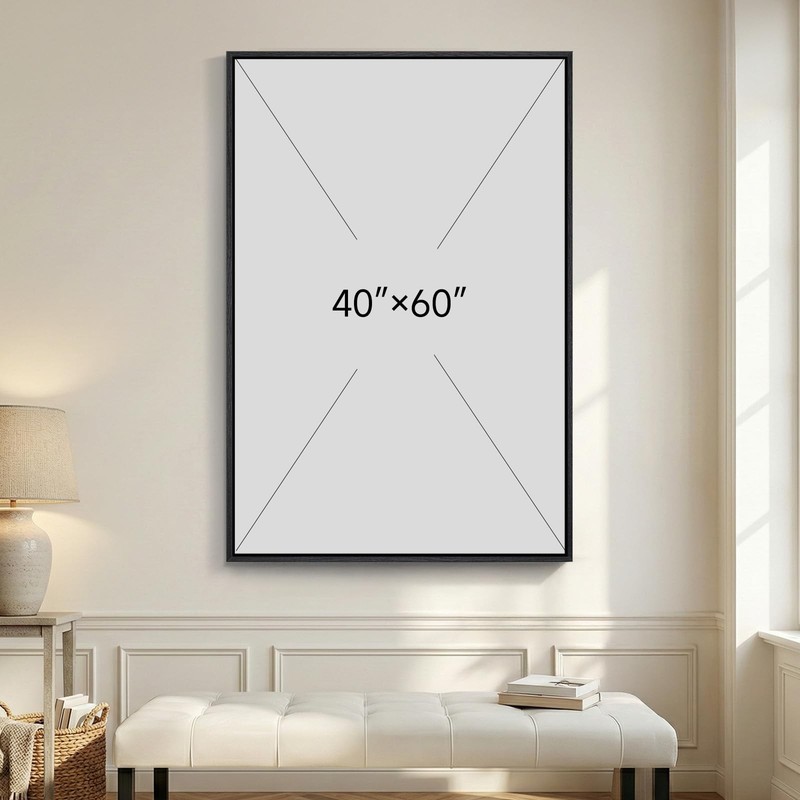 Wall Art Extra Large Framed Brown Black Abstract Modern Canvas 40x60 In gallery
