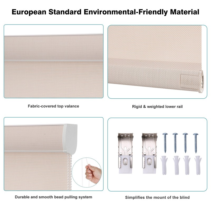 Changshase Custom Made Light Filtering Corded Window Blinds Roller Shades gallery