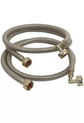 Everbilt 4 ft. Polymer Coated Stainless Steel Washing Machine Connector (2-Pack)