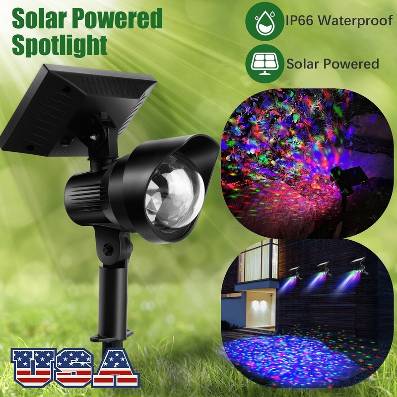 LOT Solar Projector Lights Projection Lamp Garden Party Backyards Decor Bulbs gallery