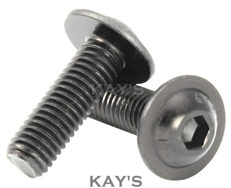 M3 M4 M5 M6 M8 SOCKET FLANGE BUTTON HEAD SCREWS HIGH TENSILE BLACK ALLEN BOLTS gallery