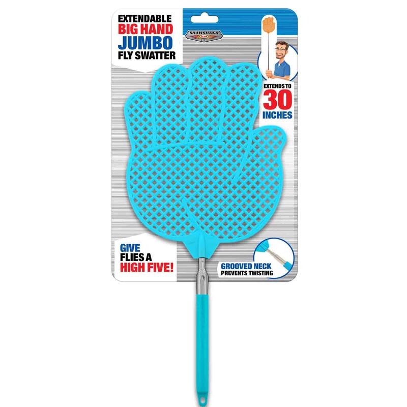 Shawshank Extendable Big Hand Fly Swatter Extends Up To 30" Assort. Colors 1 pk gallery