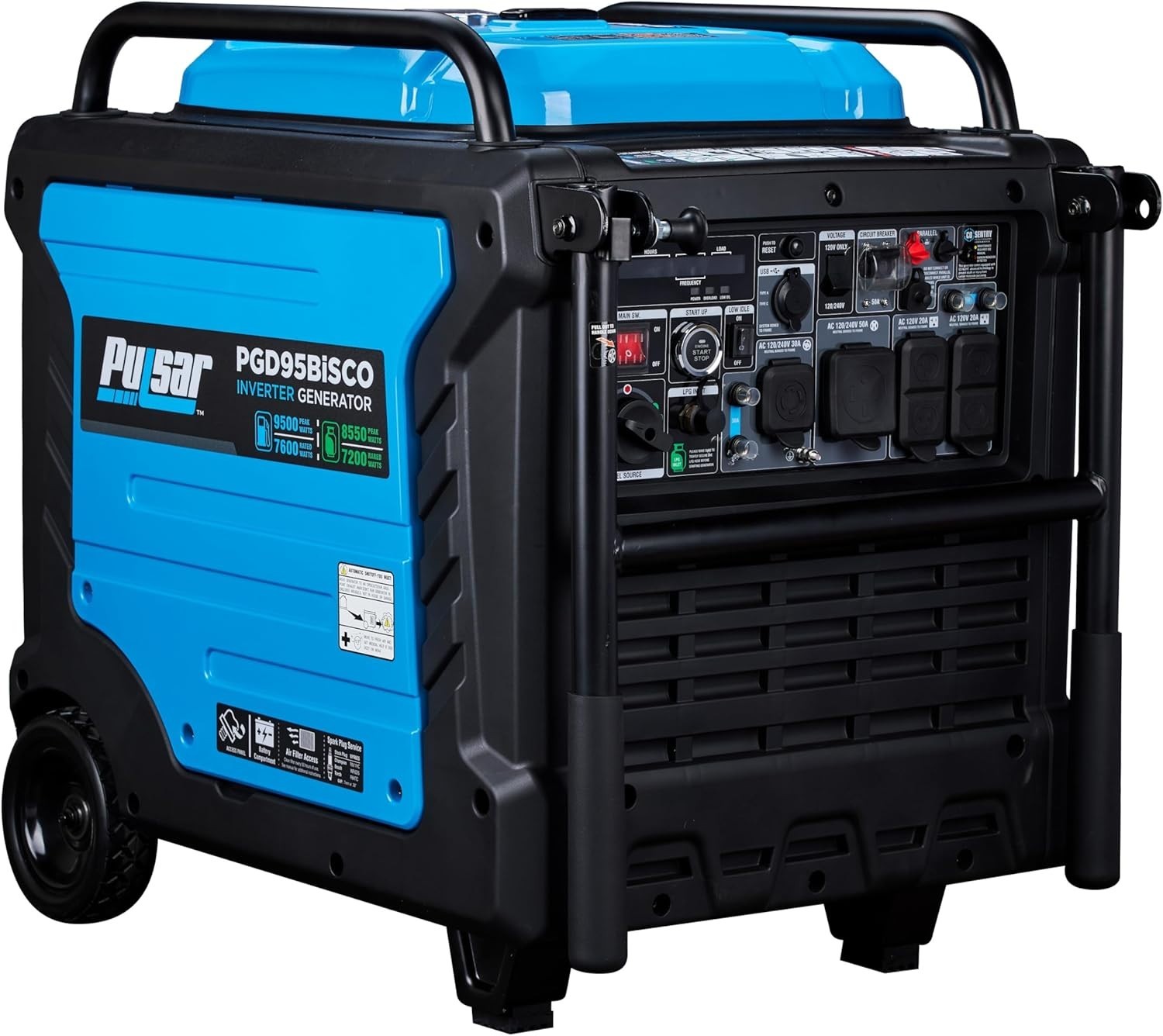 Pulsar 9,500-W Super Quiet Portable Dual Fuel Inverter Generator w/ Remote Start gallery