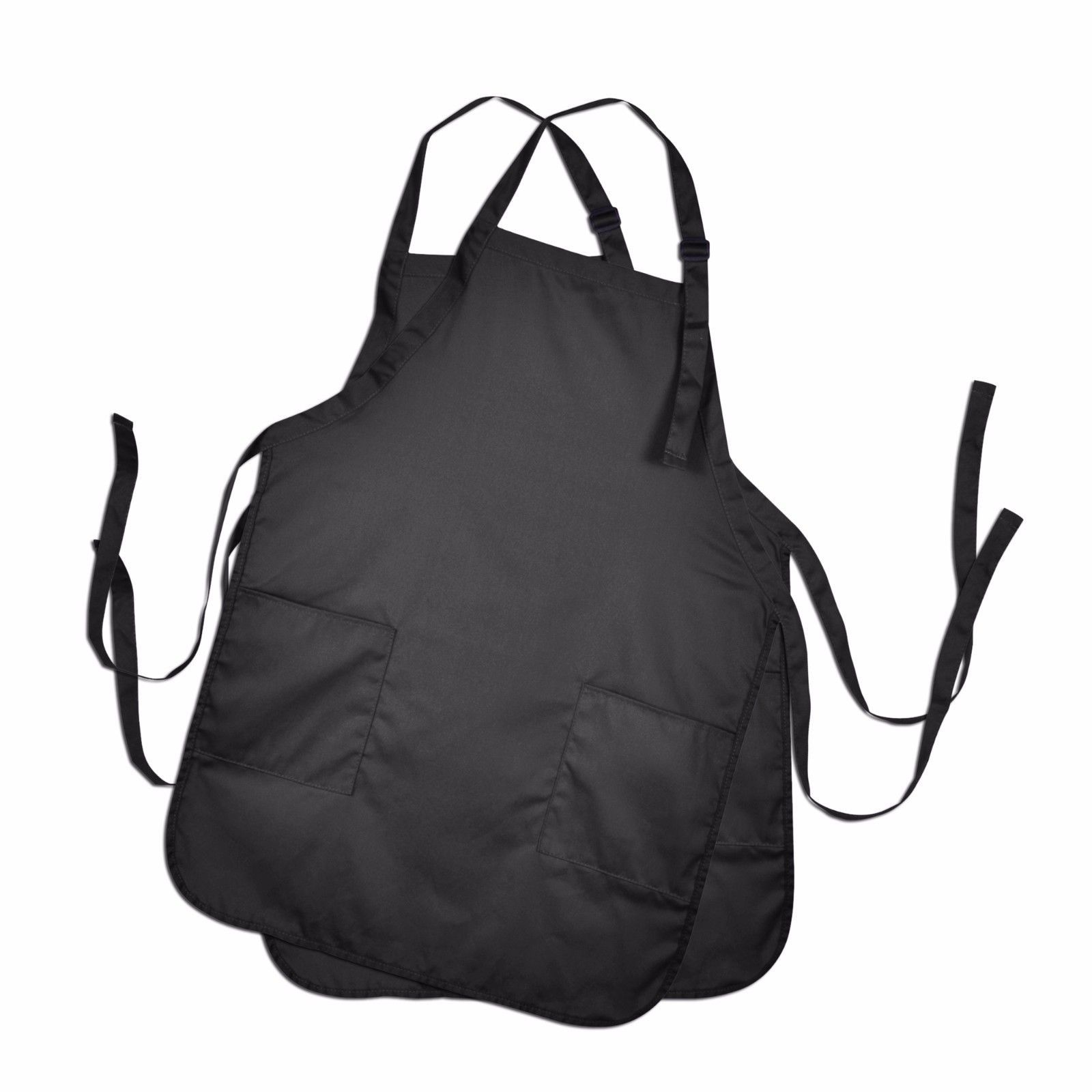 2-PACK Apron Commercial Restaurant Home Bib Spun Poly Cotton Kitchen Aprons gallery