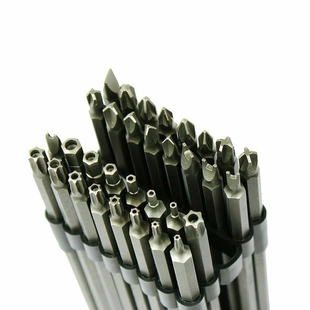 32PC Extra Long 6" Security Bit Tamperproof Set Hex Torx Star Pozi Tri-Wing gallery