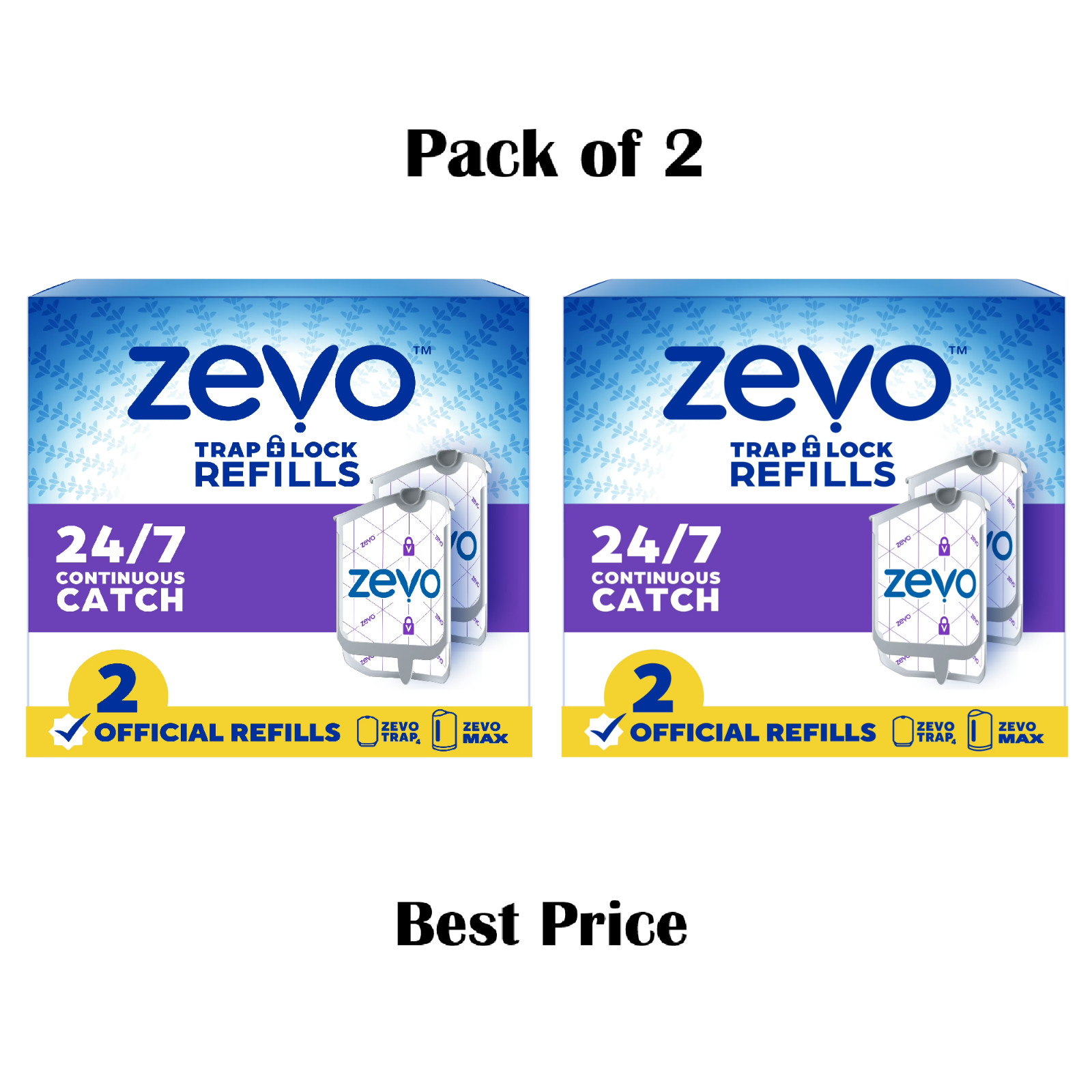 Zevo Flying Insect Trap Refill: 2 Indoor Light Trap Refill (4 Refill Cartridges) gallery