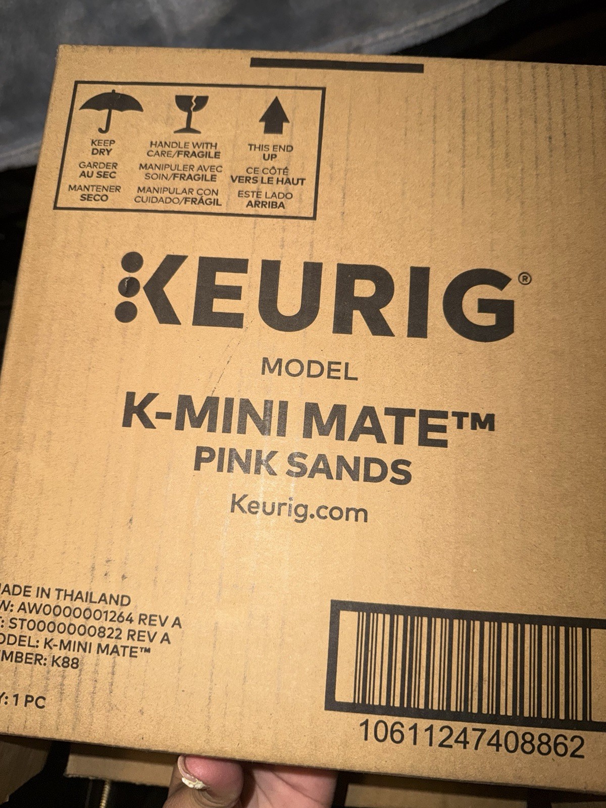Keurig K-Mini Mate Pod Coffee Machine, K-Cup Compatible, Pink Sands, Tank gallery