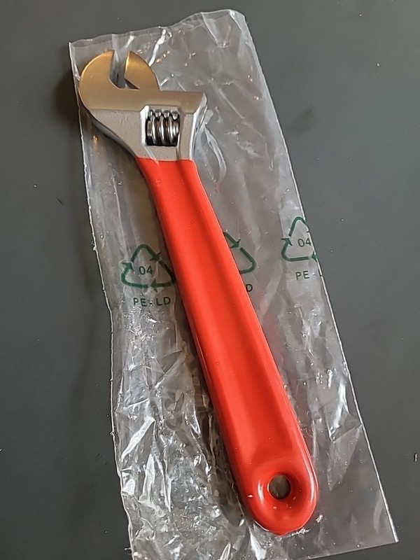 IREGA 77-8 8" WIDE PRECISION ADJUSTABLE WRENCH RED PVC HANDLE MADE IN SPAIN gallery