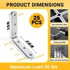 25Pcs Stainless Steel Angle Brackets, 3”x 3” Heavy Duty Corner Brackets,Metal... gallery