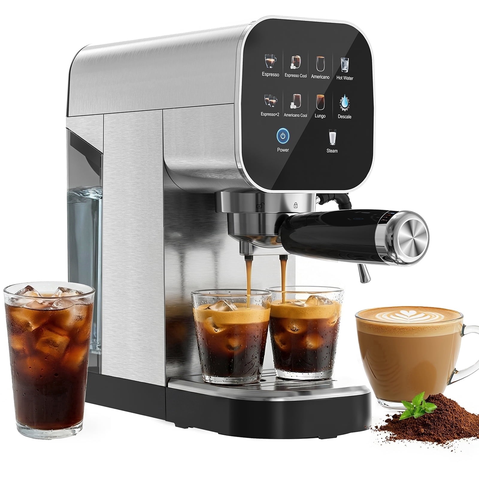 Patbrela Espresso Machine with Cold Brew, 20 Bar Coffee Maker, Steam Milk gallery
