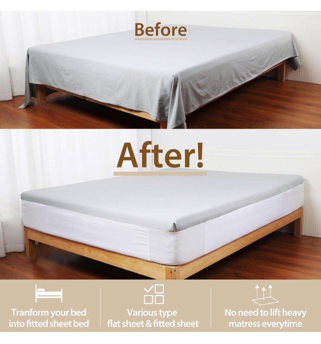 Fitted Bed Sheet Holders & Straps - Secure Elastic Sheets to Mattress... gallery