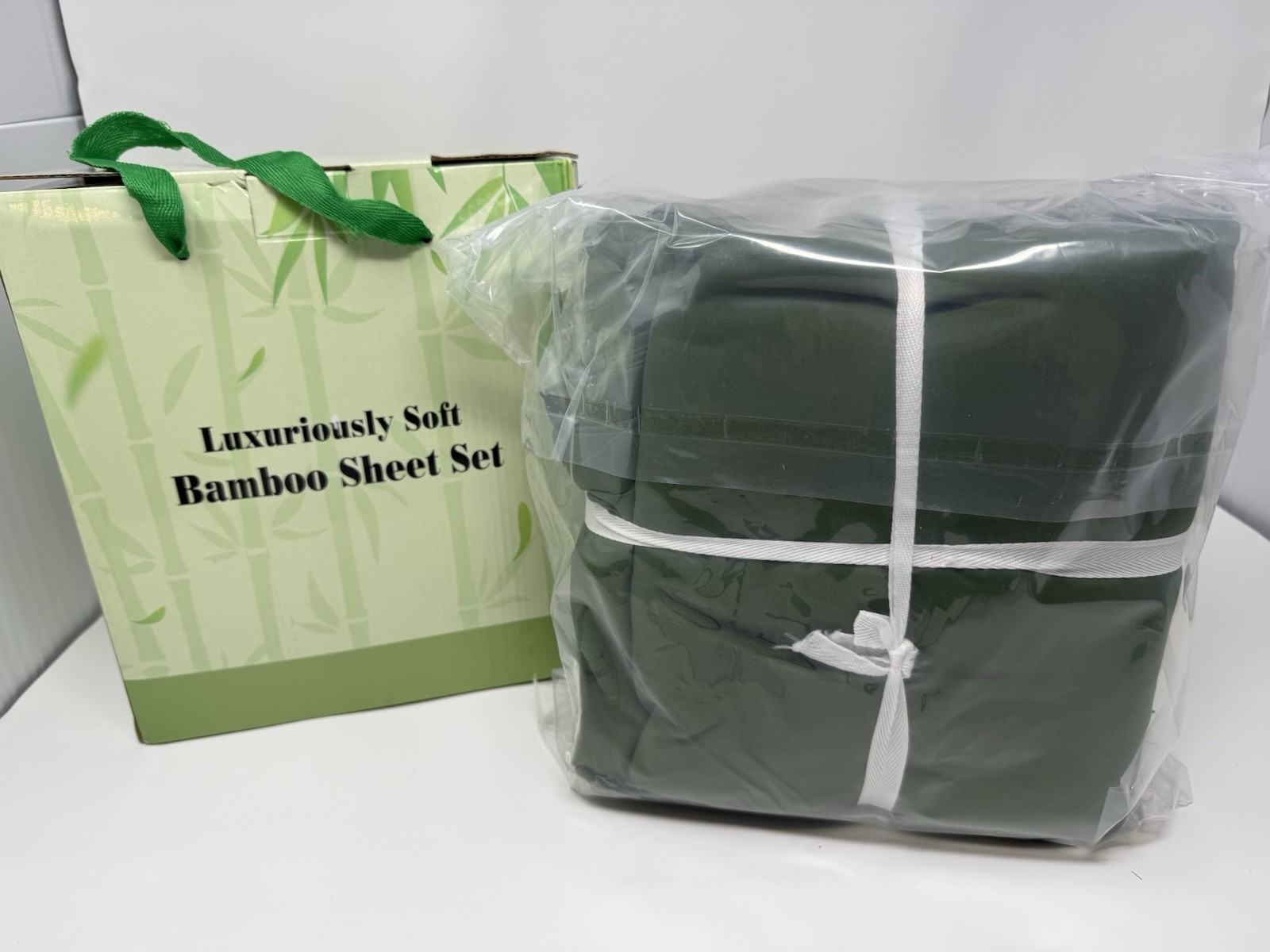 6 Piece Premium Bamboo Sheet Set, Deep Pockets, Olive Color 2200 Count, Soft gallery