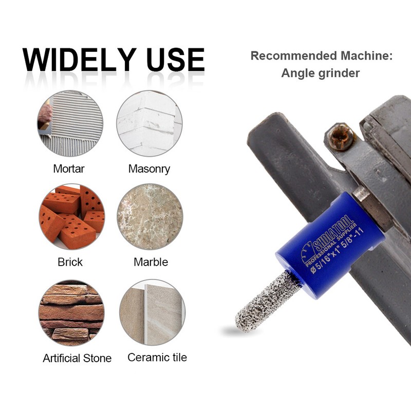 SHDIATOOL Diamond Finger Bits Mortar Raking Bit Milling for Brick Stone Ø7.2/8mm gallery