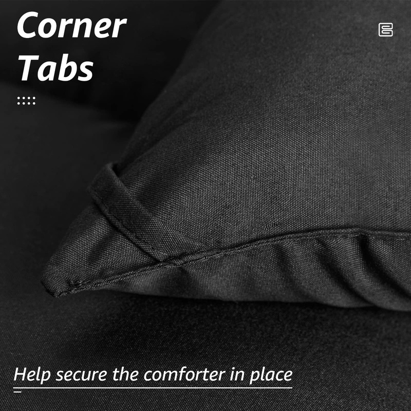 HYLEORY Queen Comforter, All Season Down Alternative Queen（88*88）, Dark Grey gallery