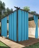 Waterproof Outdoor Curtains - 4 Panels 54x108 Inch Teal Grommet Privacy Curtains gallery