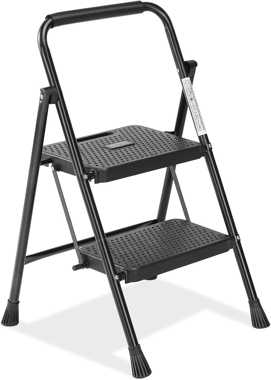 Outside 2 Step Ladder 800lbs Heavy Duty Folding Stool with Wide Anti-Slip Pedal gallery