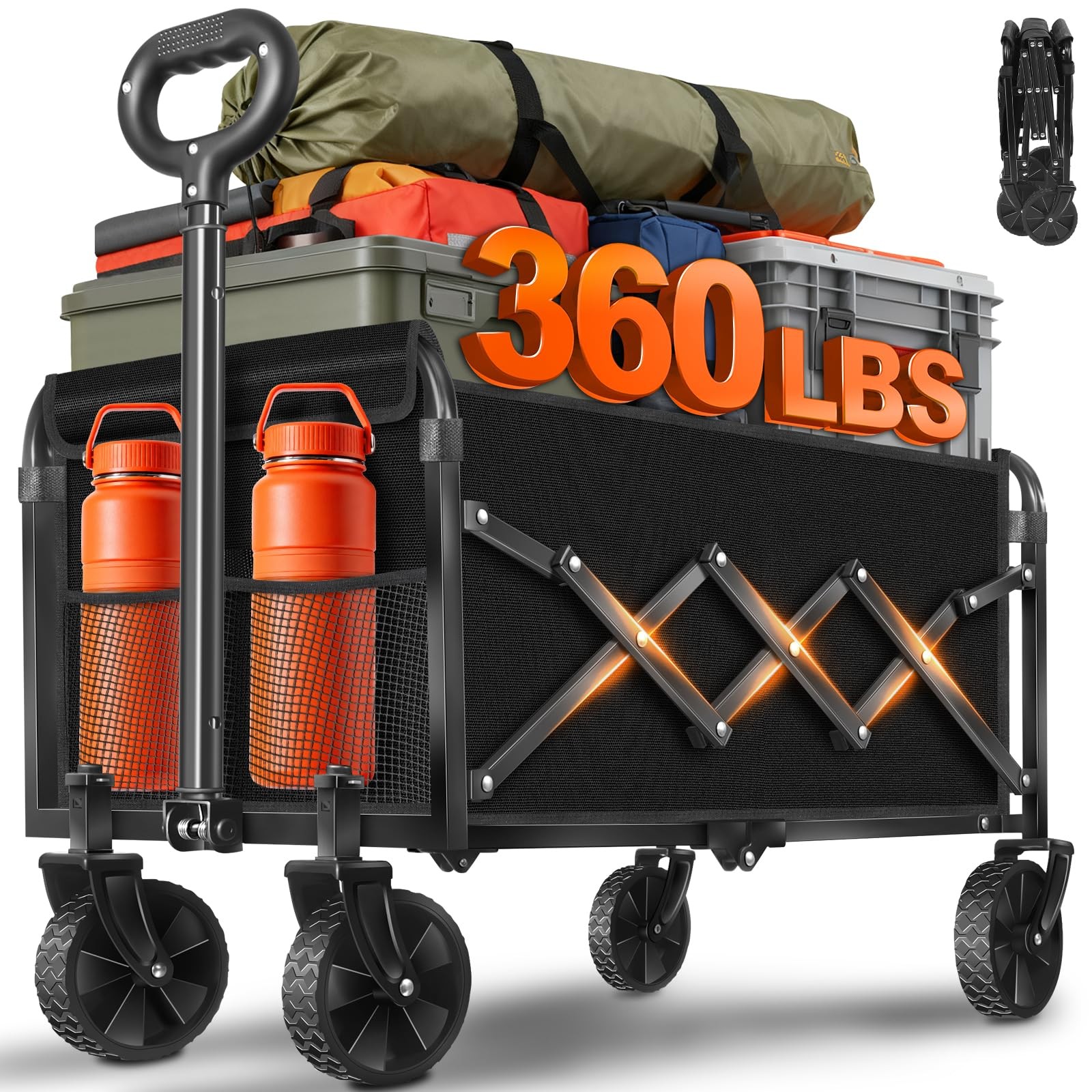 Best Wagons Carts Foldable - Portable Folding Collapsible with Wheels Heavy Duty gallery