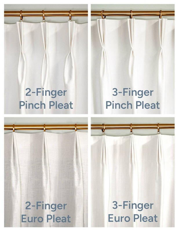 Custom Blackout Drapes - Pleated - Cotton Slub Duck White - 1 Pair / 2 Panels gallery