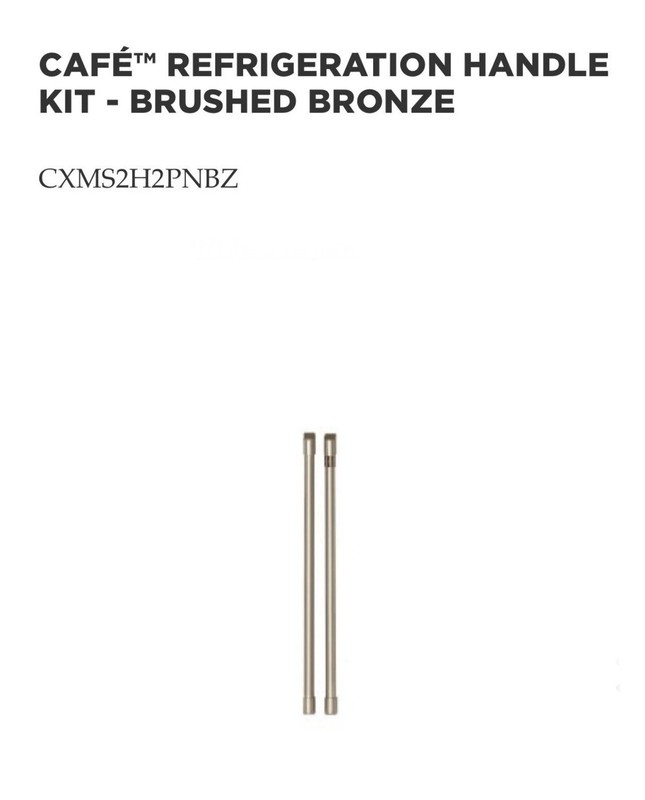 CAFE/GE BRUSHED BRONZE HANDLE KIT #CXMS2H2PNBZ FOR S/S REFRIGERATORS,C-pics&desc gallery