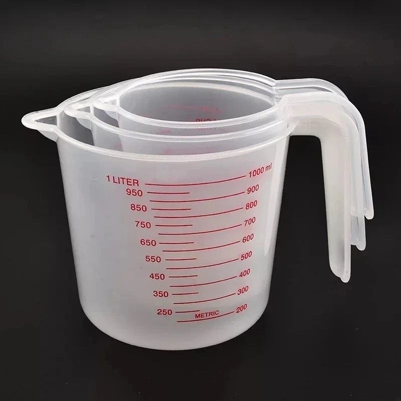3Pcs Measuring Cups Set 250/500/1000ml Plastic Liquid Measuring Beaker Baking gallery