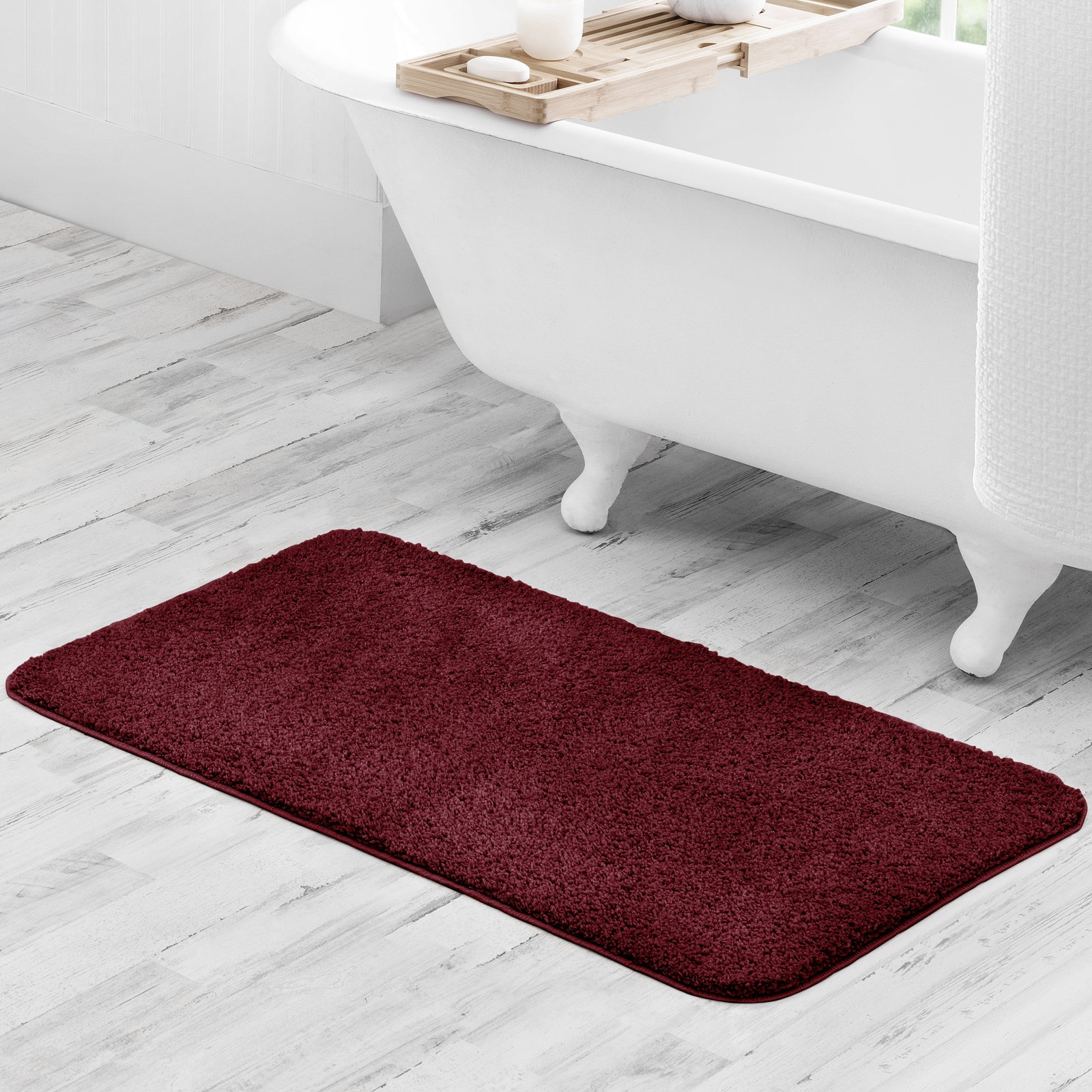 Mainstays Basic Polyester Bath Rug, Red, 20" X 32" gallery