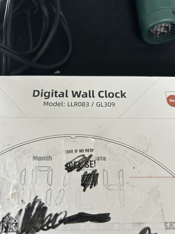 Digital LED Wall Clock with Date, Temperature, Auto-Brightness, Plug-In, Modern gallery