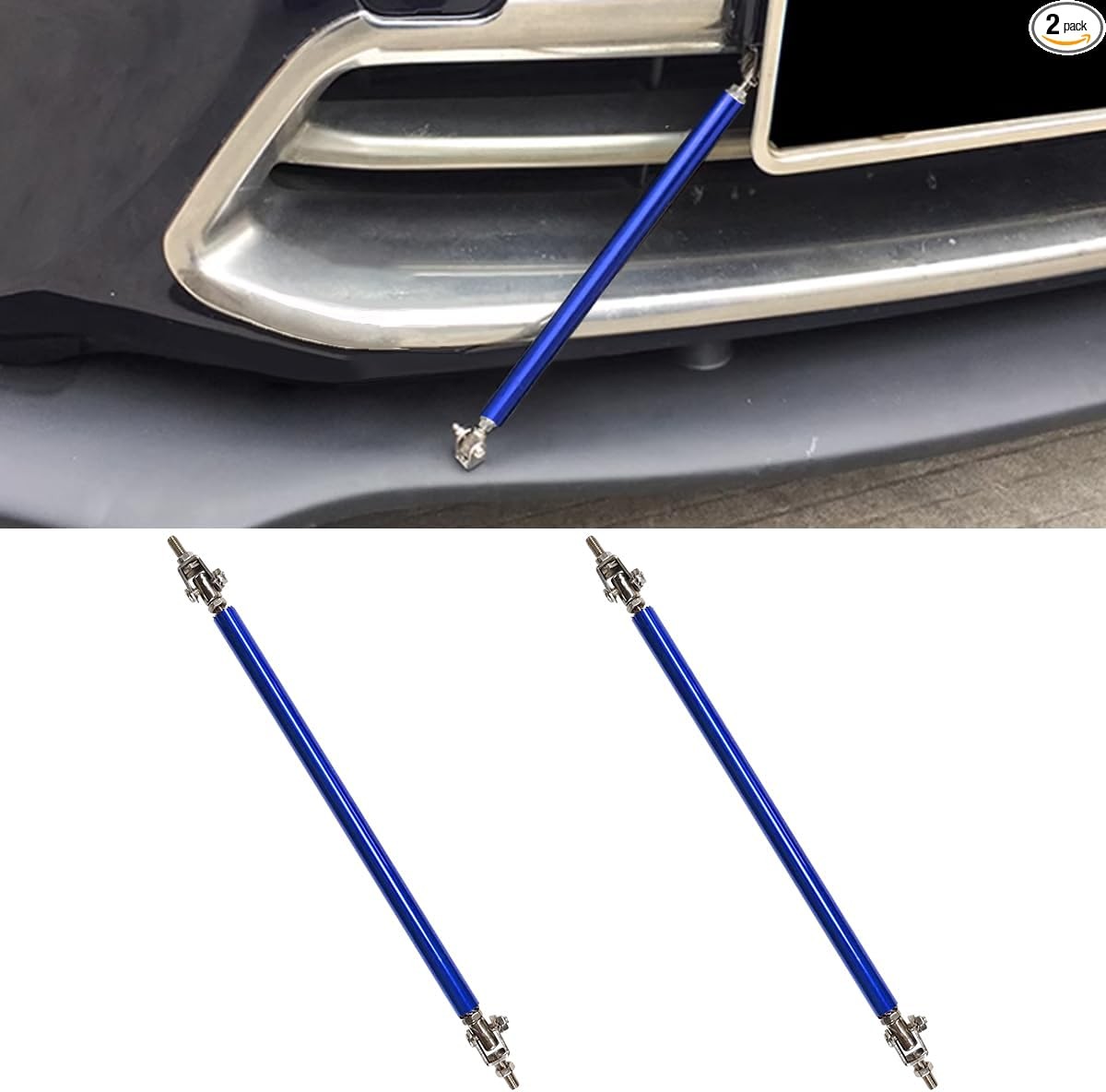 2PCS 8"-11" Adjustable Splitter Strut Rods, Car Front Bumper Lip S Color: Blue gallery