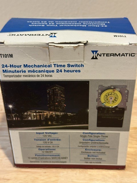 Intermatic T101M Timer Wall Switch 120V SPST LED Compatible Dial Mount gallery