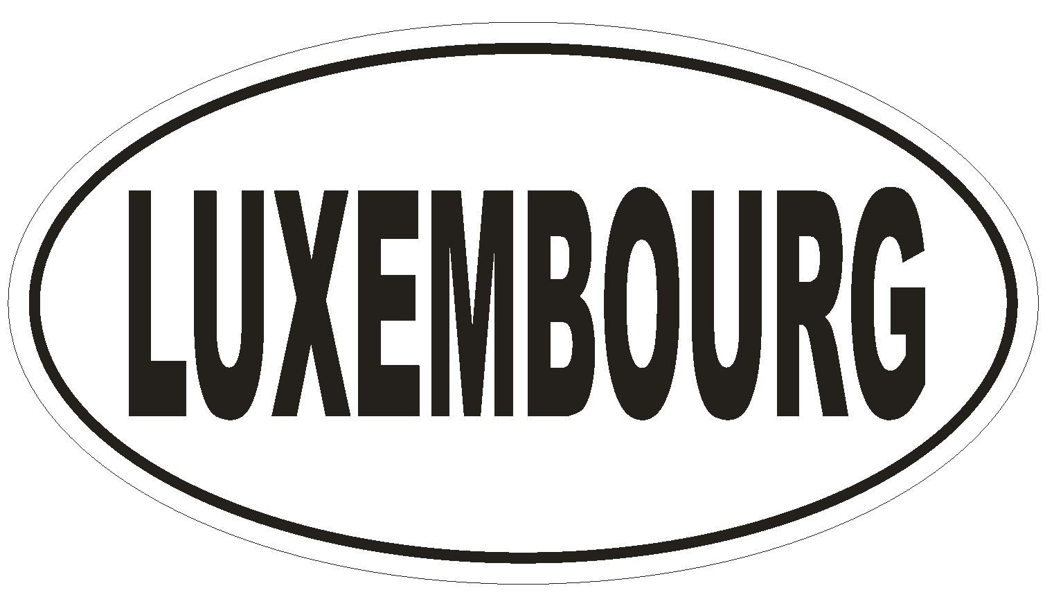 Luxembourg Oval Bumper Sticker or Helmet Sticker D2195 Euro Oval Country Code gallery
