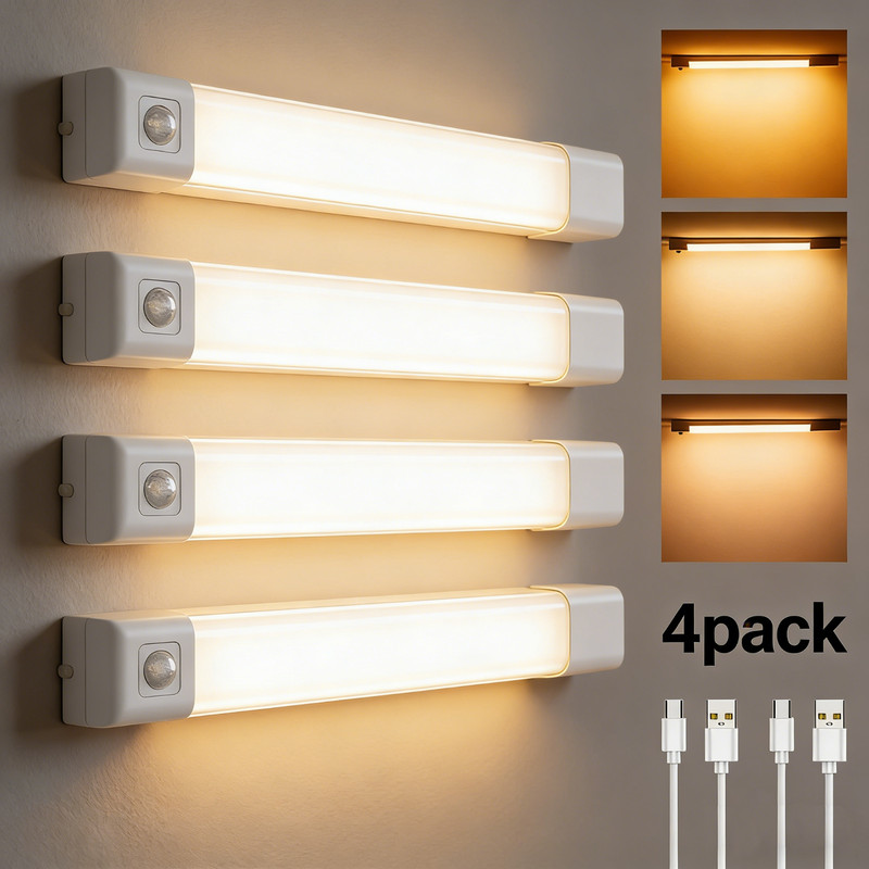 50LED Rechargeable Motion Sensor Closet Light Dimmable Under Cabinet Kitchen gallery